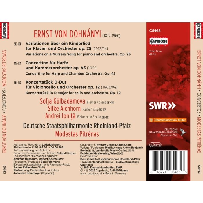 Dohnanyi: Concertos; Variations on a Nursery Song - slide-1