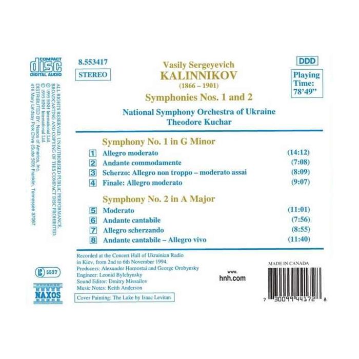 KALINNIKOV: Symphonies Nos. 1 and 2 - slide-1