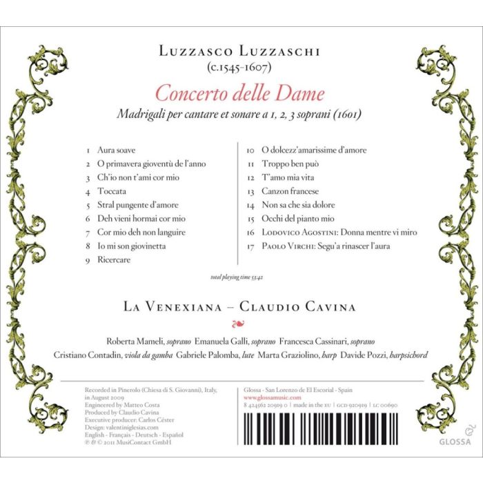 Luzzaschi: Concerto delle Donne (Madrigali a 1, 2, 3 soprani) - slide-1