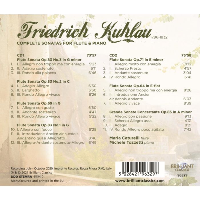Kuhlau: Complete Sonatas for Flute & Piano - slide-1