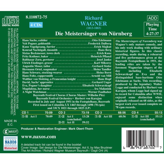 Wagner: Die Meistersinger von Nurnberg ( 1951 ) - slide-1