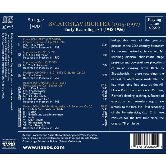 Sviatoslav Richter: Early Recordings Vol. 1 (1948-1956) - slide-1