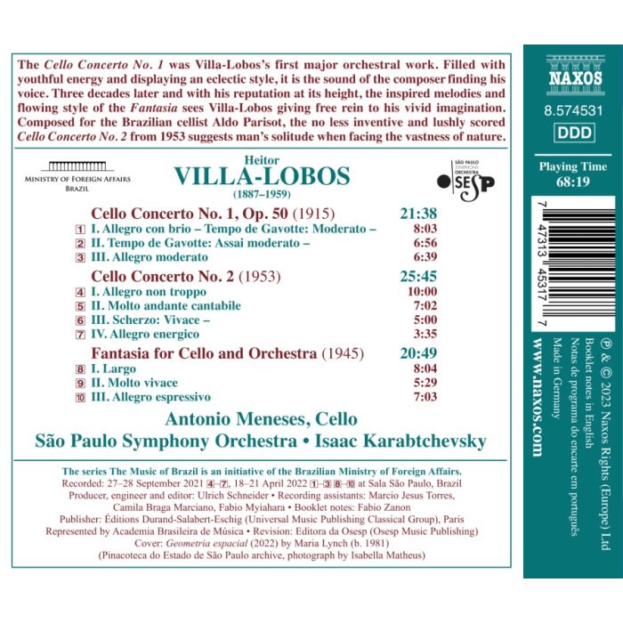 Villa-Lobos: Cello Concertos Nos. 1 and 2 - slide-1