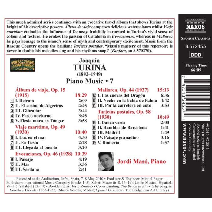 TURINA: Piano Music • 7 - Álbum de viaje, Viaje marítimo - slide-1