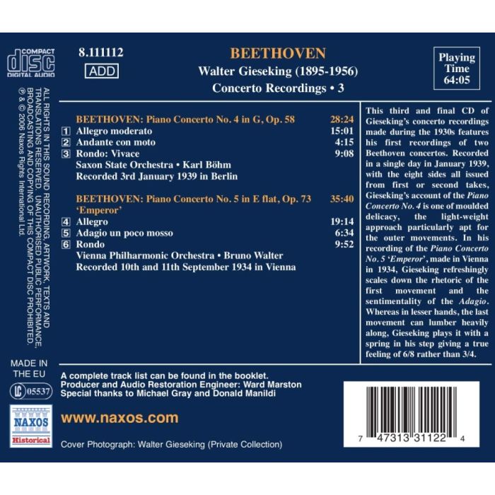 Beethoven: Piano Concertos Nos. 4 and 5 (1939, 1934) - slide-1