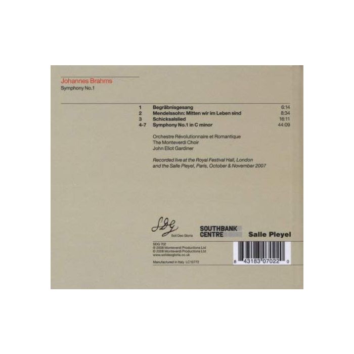 Brahms: Symphony No. 1, Begräbnisgesang Op.13, Schicksa - slide-1