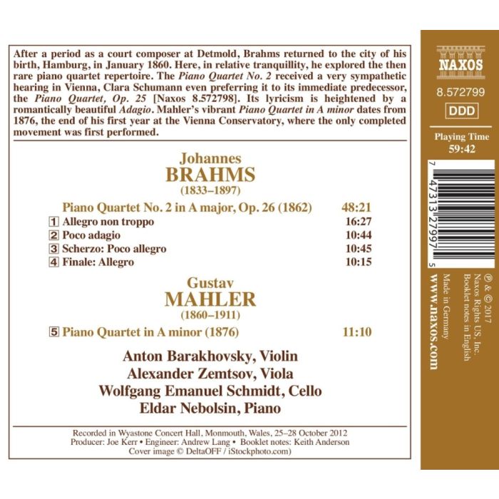 Brahms & Mahler: Piano Quartets - slide-1
