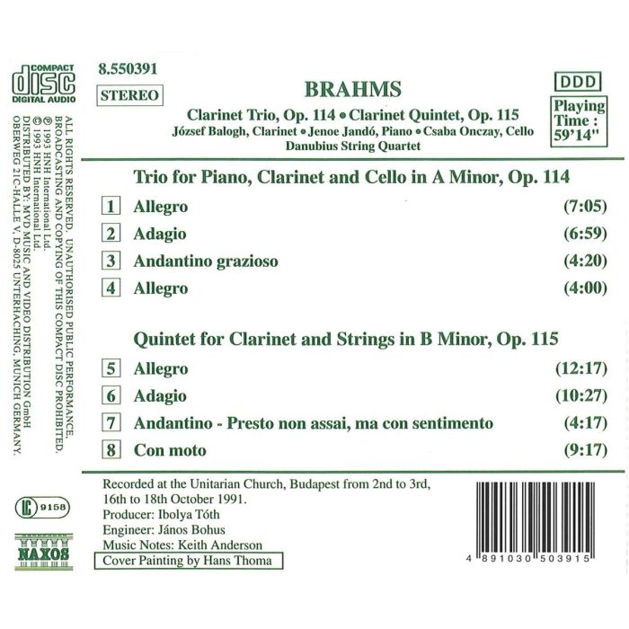 Brahms: Clarinet Trio & Quintet - slide-1