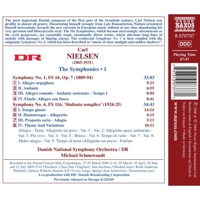 Nielsen: Symphonies Nos. 1 & 6 