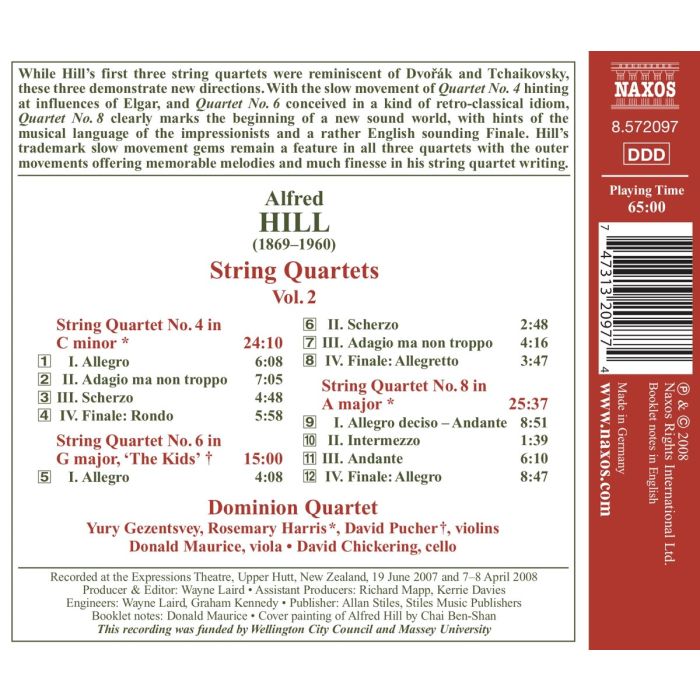 HILL: String Quartets Vol. 2 - slide-1