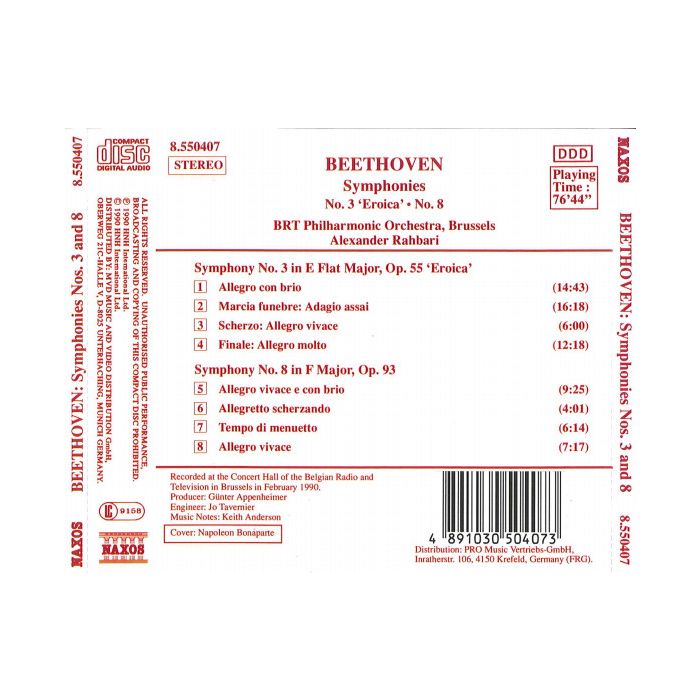 Beethoven: Symphonies 3 & 8 - slide-1