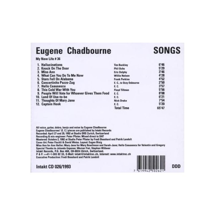 Eugene Chadbourne: Songs - slide-1