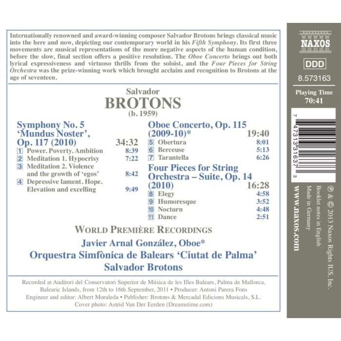 Brontos: Symphony No. 5, Oboe Concerto, 4 Pieces for String Orchestra - slide-1