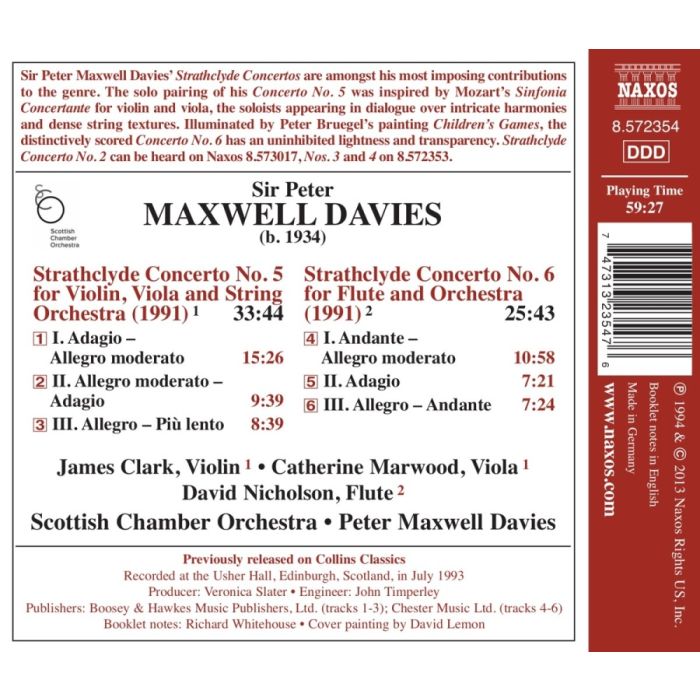 Maxwell Davies: Strathclyde Concertos Nos. 5 & 6 - slide-1