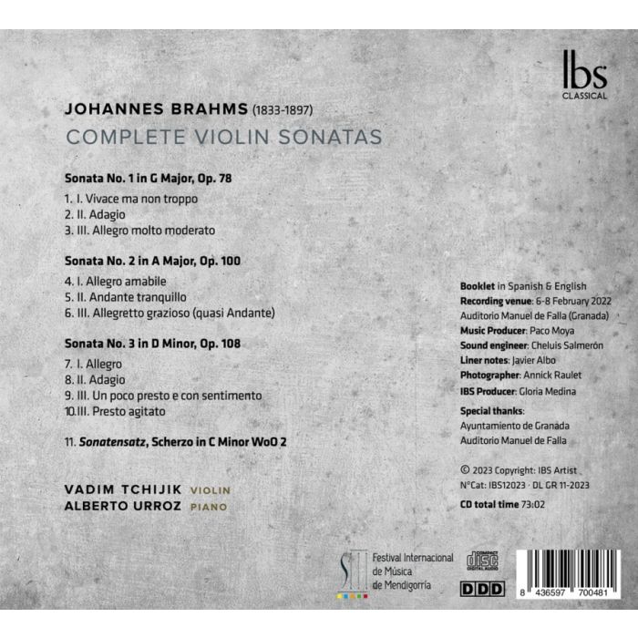 Brahms: Complete Violin Sonatas - slide-1
