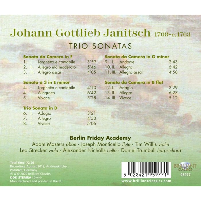 Janitsch: Trio Sonatas - slide-1