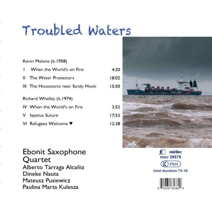 Troubled Waters – music for saxophone quartet - slide-1