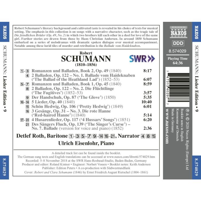 Schumann: Romances, Ballads and Melodramas - slide-1