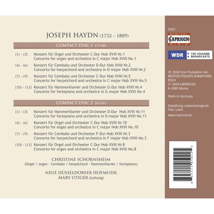 Haydn - 8 Concerti For Harpsichord, Piano & Organ - slide-1