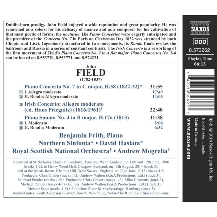 Field: Piano Concerto No. 7; Irish Concerto; Piano Sonata No. 4 - slide-1