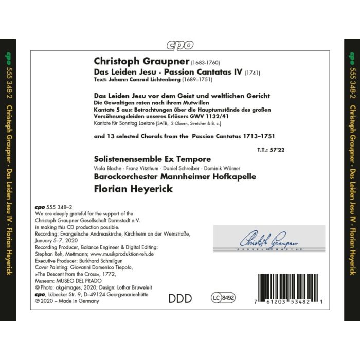 Graupner: Das Leiden Jesu - Passion Cantatas IV - slide-1