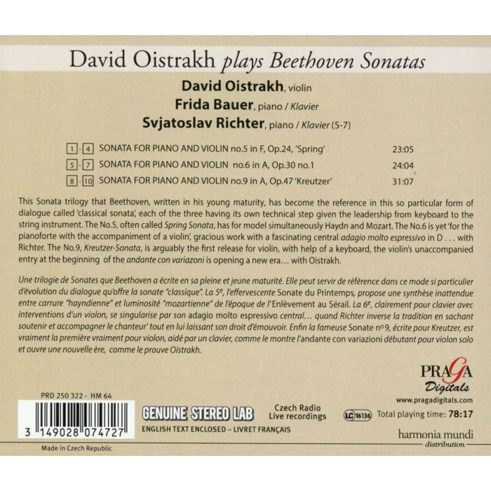  Oistrakh, David plays Beethoven: Sonatas Nos. 5; 6 & 9 - slide-1