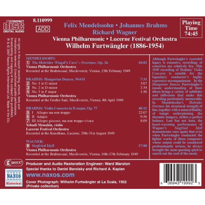 BRAHMS: Violin Concerto / WAGNER: Siegfried Idyll - slide-1