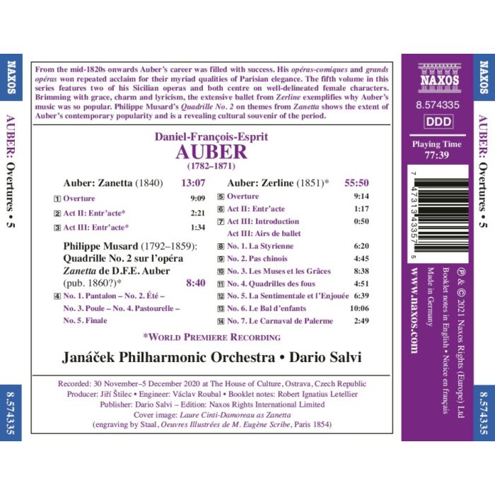 Auber: Overtures Vol. 5 - Zanetta; Zerline - slide-1