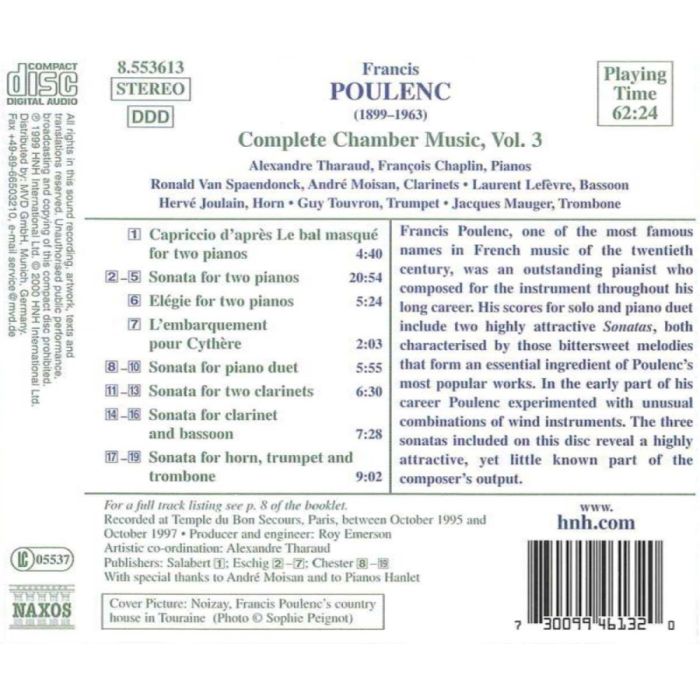 POULENC: Complete Chamber Music, Vol. 3 - slide-1