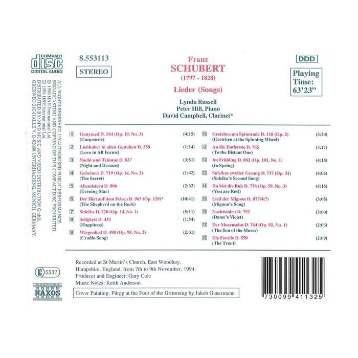 SCHUBERT: Lieder - slide-1