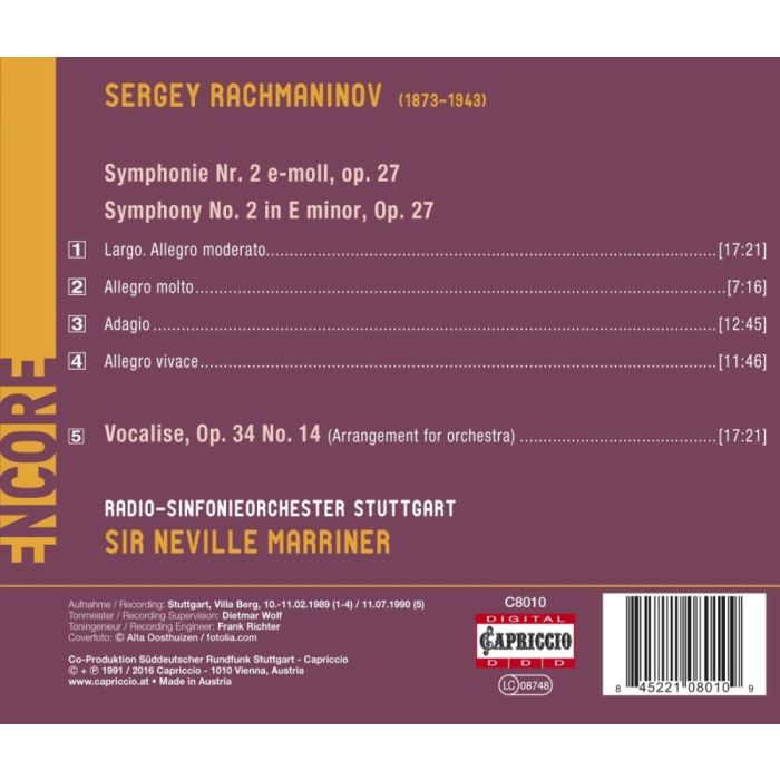 Rachmaninov: Symphony No. 2, Vocalise - slide-1