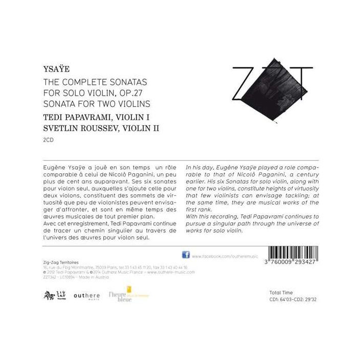 Ysaye: The Complete Sonatas for Solo Violin, Op. 27; Sonata for Two Violins - slide-1