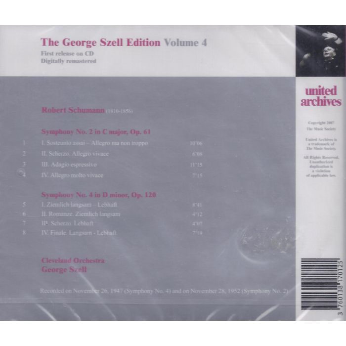George Szell Edition Vol. 4 - SCHUMANN Symphonies Nos. 2 & 4 - slide-1