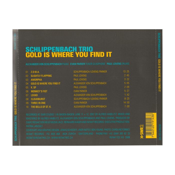Schlippenbach Trio: Gold Is Where You Find It - slide-1