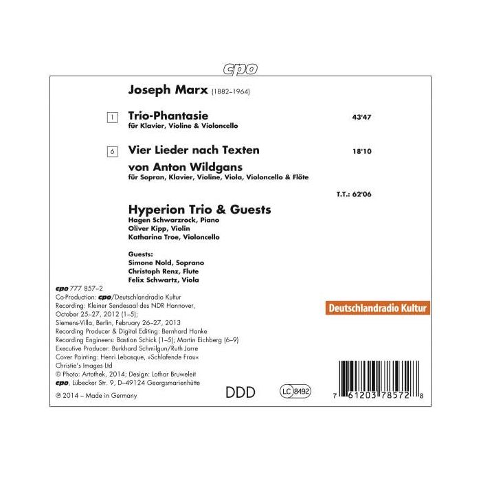 Marx: Trio-Phantasie,  Lieder, - slide-1