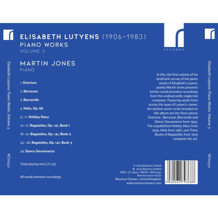 Lutyens: Piano Works Vol. 3 - slide-1
