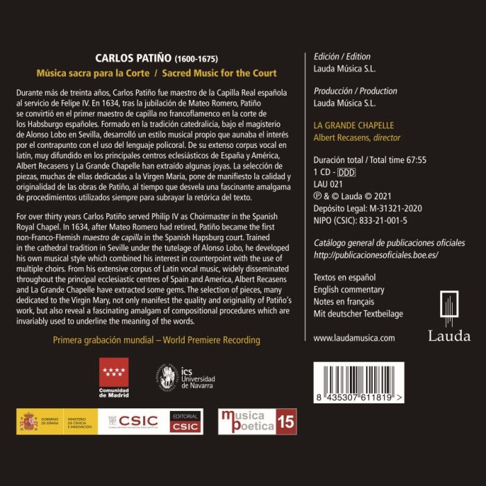 Patiño: Musica sacra para la Corte - slide-1