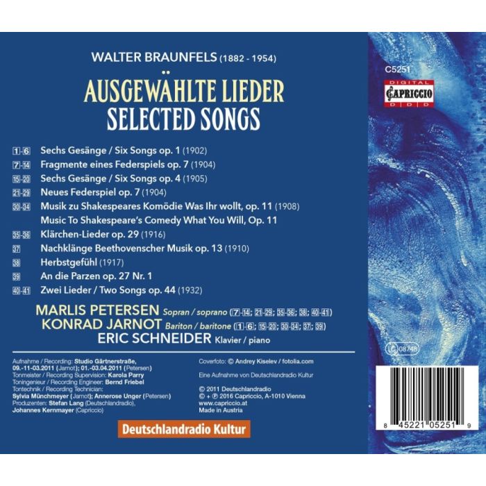 Braunfels: Ausgewählte Lieder (Selected Songs) - slide-1