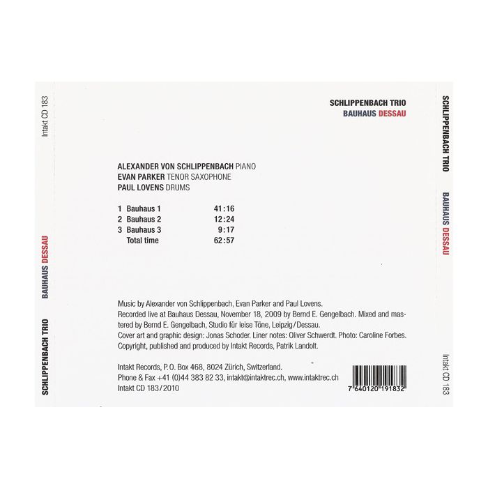 Schlippenbach Trio: Bauhaus Dessau - slide-1