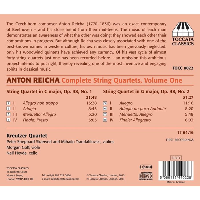 Reicha: String Quartets Vol. 1 - Op. 48, Nos. 1 & 2 - slide-1