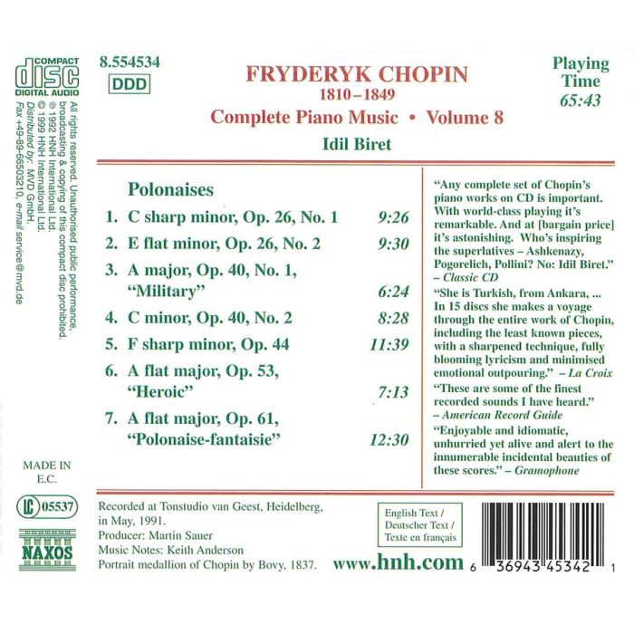 CHOPIN: Piano Music - Polonaises (vol.1) - slide-1