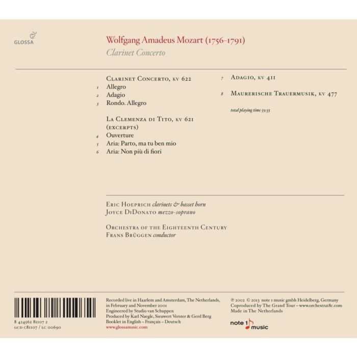 Mozart: Clarinet Concerto, La Clemenza di Tito - arie - slide-1