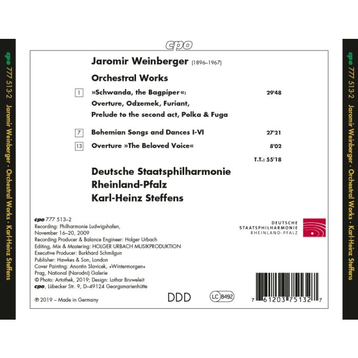 Weinberger: Orchestral Works from Schwanda, Bohemian Songs & Dances - slide-1