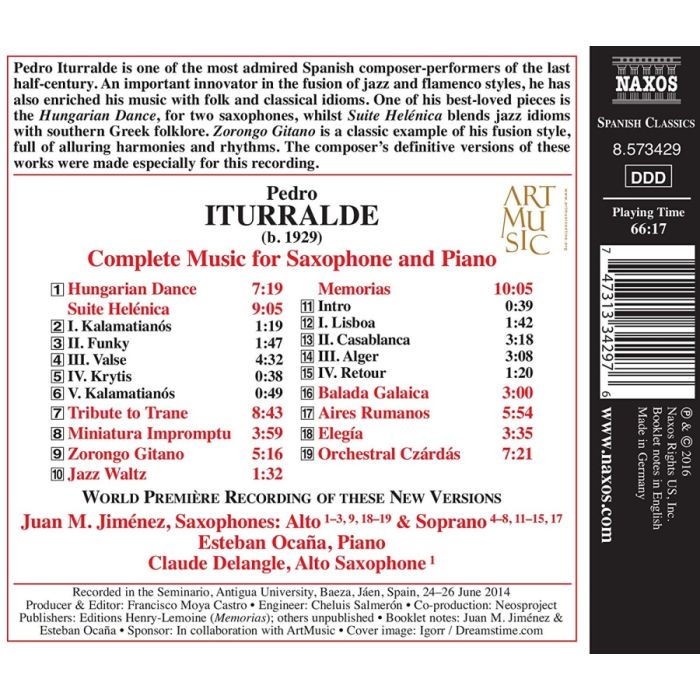 Iturralde, Pedro: Complete Music for Saxophone and Piano - slide-1