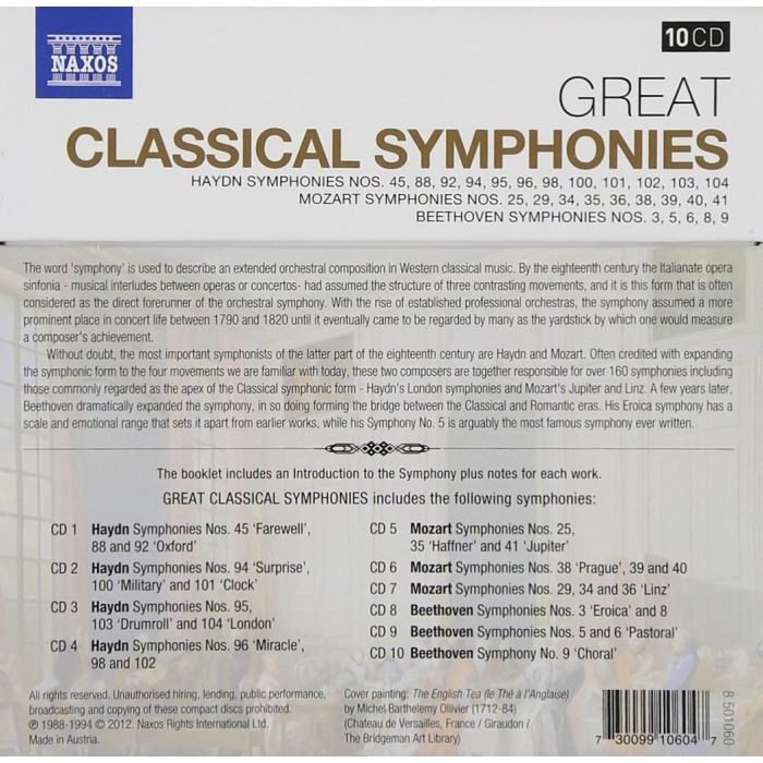 GREAT CLASSICAL SYMPHONIES (10 CD) - slide-1