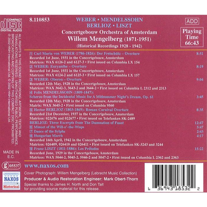 WEBER; BERLIOZ: Overtures; LISZT: Les Preludes - slide-1