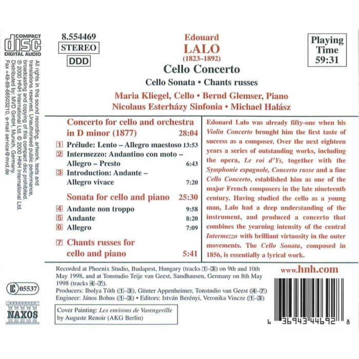 LALO: Cello Concerto in D Minor; Cello Sonata - slide-1