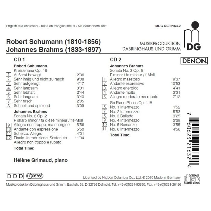 Schumann: Kreisleriana; Brahms: Sonatas - slide-1
