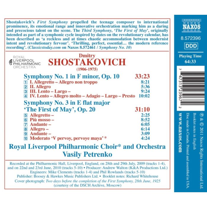 Shostakovich: Symphonies Nos. 1 & 3 - slide-1