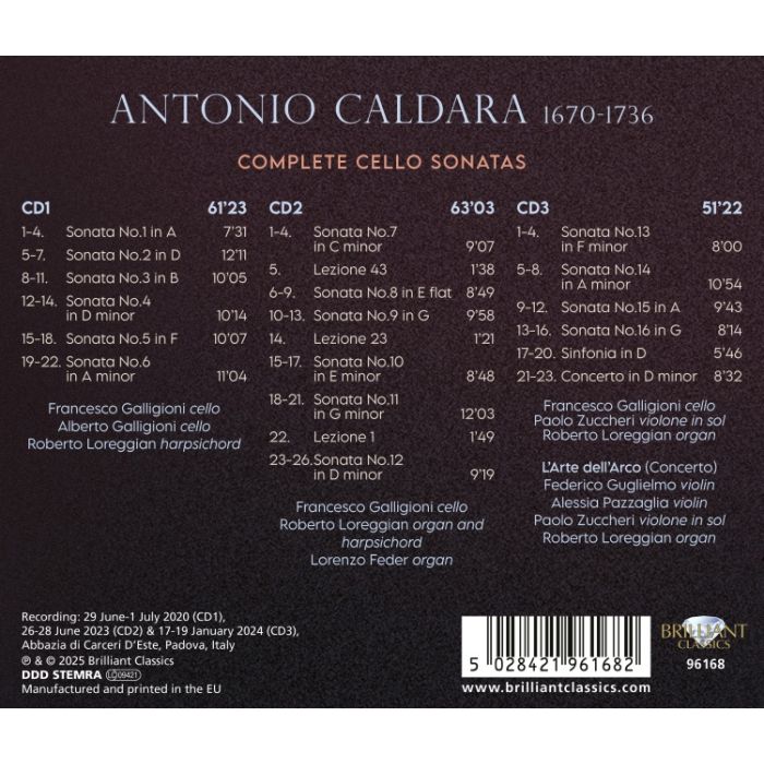 Caldara: Complete Cello Sonatas  - slide-1